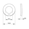 Rugós alátét M8 csavarhoz 0.33mm acél galván/elektrolit horganyzott LWS M8 G OBO-BETTERMANN