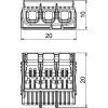 Vezetékösszekötő 3-pólus 0,2-4mm2 32A 450V átlátszó működtetőkarral 61 HSK43 OBO-BETTERMANN