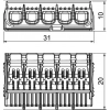 Vezetékösszekötő 5-pólus 0,2-4mm2 32A 450V átlátszó működtetőkarral 61 HSK45 OBO-BETTERMANN