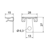 Tartókapocs rögzítőlyukkal 1.5-4mm acél SCVH  1,5-4 OBO-BETTERMANN