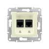 Sedna adatcsatlakozó dugalj UTP RJ45 8(4) Cat5e süllyesztett bézs Schneider