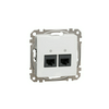 SednaÚj adatcsatlakozó dugalj UTP RJ45 8(8) Cat6A(IEC) süllyesztett fehér Schneider