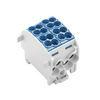 Sorkapocs elosztóblokk 4x25/4x16mm2 1-szint 152A kék csavaros WPD 201 4X25/4X16 BL Weidmüller