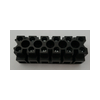 Sorkapocssáv darabolható 6P 41A 550V termoplaszt 1,5-6mm2/sokerű 1,5-6mm2/tömör fekete K6B/6 KVGY