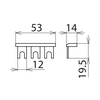 Sorolósín DEHNguard-hoz csapos 1F 1P 3M 16mm2 szigetelt 3-készülék 18mm-osztás MVS 1 3 DEHN