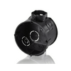 Süllyesztett szerelvénydoboz 1-es kerek 80mm 65mm-átmérő fekete műanyag E106M25 F-TRONIC