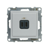 Suno USB töltőaljzat C 2x CC-típ 100-240V 50-60Hz/ 3000mA-max. 5V süllyesztett alumínium LEGRAND