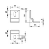 Rögzítőszeglet 80x55x65mm rögzítőidom merítetten horganyzott acél BW 80 55 FT OBO-BETTERMANN