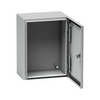 Szekrény fali teli ajtós acél 400mm 300mmx 200mmx IP66 szürke Spacial S3D Schneider