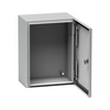 Szekrény fali teli ajtós acél 700mm 500mmx 250mmx IP66 szürke Spacial S3D Schneider