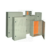 Szekrény fali teli ajtós acél szerelőlappal 320mm 250mmx 150mmx IP55 szürke TRACON