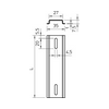 Szerelősín T dobozhoz perforált DIN (kalap)sín 35/7,5mm galvanizált 2069 T160 GTP OBO-BETTERMANN