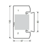 Parapetcsatorna alj 130mm x 70mm 2000mm galván/elektrolit horganyzott és bevont acél BRSN Hager