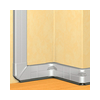 Parapetcsatorna alj 150mm x 65mm 2000mm eloxált alumínium DLP alu LEGRAND