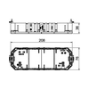 Szerelvénykehely poliamid (PA) 4-modul 4-kábelvebezető 208mm 76mm x 36mm UT4 OBO-BETTERMANN