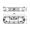 Szerelvénykehely poliamid (PA) 4-modul 4-kábelvebezető 208mm 76mm x 40mm UT4 45 4 OBO-BETTERMANN