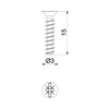 Szerelvényrögzítő csavar d3,2x15mm galvanizált acél 3.2mm x 15mm ZA 15-GS-S OBO-BETTERMANN