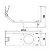 Szerelvénytartó CEE-aljzathoz fém 1-modul 217.5mm 128mm x 75mm GT3 CEE OBO-BETTERMANN