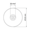 Szigetelt levezető (100m) 20mm 35mm2-vezető keresztmetszet isCon BA 45 SW OBO-BETTERMANN