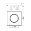 Szintezhető padlókazetta tubushoz négyzetes 90mm-ma 12-modul RKFN2UZD3 9VS20 OBO-BETTERMANN