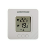 Szobatermosztát LCD +2xAAA1,5V-elem 8°C- 30°C elem falonkívüli világosfehér  fűtés QUANTRAX