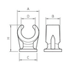 Rögzítőbilincs 1-es talpas 1-kábel/cső egyrészes műanyag 2962 22 LGR OBO-BETTERMANN
