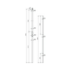 Támasztócső d50mm 4700mm GFK/AI +d22/16/10mm 2,5m-felfogórúd  SR D50 4700 FS22 2500 IP HVI GFK AL