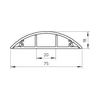 Taposócsatorna 73mm x 20mm x 2000mm x gránitszürke 2650 OBO-BETTERMANN