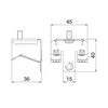 Tartókapocs M6x9mm-csappal menetes 14-20mm acél SCUTB 14-20 M6 OBO-BETTERMANN