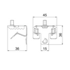 Tartókapocs M6x9mm-csappal menetes 7-13mm acél SCUTB 7-13 M6 OBO-BETTERMANN