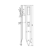 Távtartó egyenes 280mm Rd8-10/Fl40-hez tűzihorganyzott acél AH FE RF DEHN