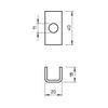 Távtartó TP-profilban való használathoz 40x20x18mm nemesacél DS 4 VA4301 OBO-BETTERMANN