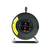 Kábeldob kapcsolóval fekete H05VV-F 3x 1.5mm2 25m 4x2P+E/230V IP12 Technik