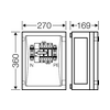 Terheléskapcsoló szekrény 3+N+PE 5P 128A 1-kapcsolóval burkolattal 270mmx FP5211 ENYSTAR Hensel