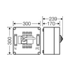 Terheléskapcsoló szekrény 3+N+PE 5P 128A burkolattal 300mmx 300mmx 239mm Mi77256 ENYMOD Hensel