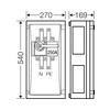 Terheléskapcsoló szekrény 3+N+PE 5P 200A 1-kapcsolóval burkolattal 270mmx FP5312 ENYSTAR Hensel