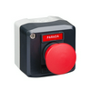 Tokozott gomba nyomó PARADA piros 1-pozíció szürke műanyag IP66 1-ny Harmony XALD Schneider
