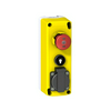 Tokozott liftvezérlő komplett 3-funkciós 2-pozíció sárga műanyag IP44 2-z Harmony XALF Schneider
