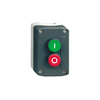 Tokozott nyomógomb O-I piros-zöld 2-pozíció szürke műanyag IP66 1-z 1-ny Harmony XALD Schneider
