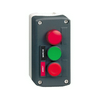 Tokozott vezérlő/jelző kombináció lámpa-ARRET-MARCHE piros-zöld-piros  Harmony XALD Schneider