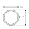Tömítőgyűrű műanyag lapos gyűrű 25mm-átmérő 19.8mm-átmérő 1.8mm 107 F PG13.5 PE OBO-BETTERMANN