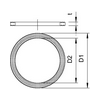 Tömítőgyűrű műanyag lapos gyűrű 44mm-átmérő 36.2mm-átmérő 2.2mm 107 F PG29 PE OBO-BETTERMANN
