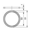 Tömítőgyűrű műanyag lapos gyűrű 49.1mm 40mm-belső átmérő 1.7mm 107 F M40 PE OBO-BETTERMANN