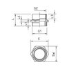 Tömszelence adapter M 12 PG 7 sárgaréz nikkelezett 165 ADA M12-PG7 OBO-BETTERMANN