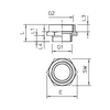 Tömszelence adapter PG 21/ M 25 sárgaréz nikkelezett 165 ADA PG21-M25 OBO-BETTERMANN