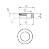 Tömszelence adapter PG 29/ M 25 sárgaréz nikkelezett 165 ADA PG29-M25 OBO-BETTERMANN