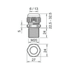 Tömszelence extra hosszú menet M 20 6-13mm-kábelátmérőhöz műanyag V-TEC VM LL20 SW OBO-BETTERMANN