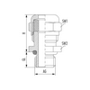 Tömszelence M10 4-6mm-kábelátmérőhöz sárgaréz fém nikkelezett HSK-MINI HUMMEL