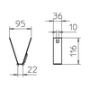 Trapéztartó szalaghorganyzott acél 10x 800N-max.terhelés TPB 100 FS OBO-BETTERMANN