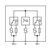 Túlfeszültség-korlátozó DEHNcube C 2P T2 DC 1000V/PV-DC 25kA DCU YPV SCI 1000 1M DEHN